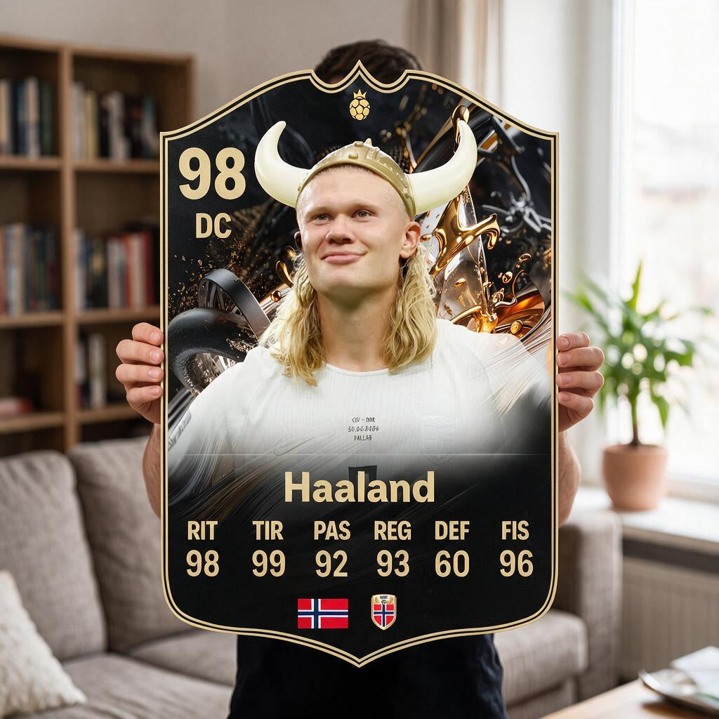 Diseño 5 — carta gigante de Haaland — Regalos de Fútbol