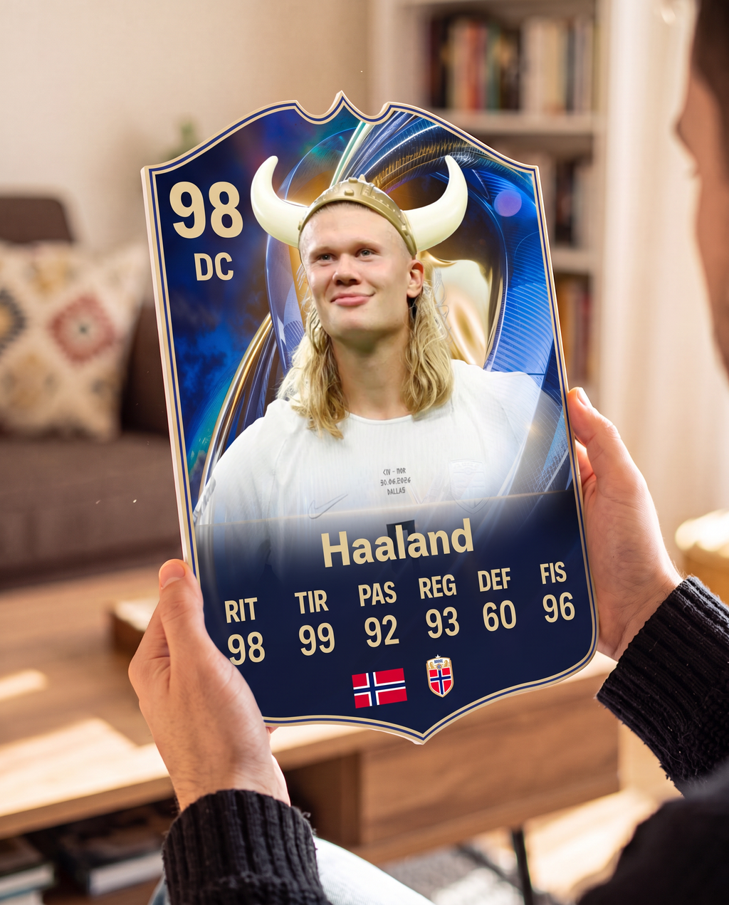 Carta de Haaland en las manos — foamex 5 mm — Regalos de Fútbol