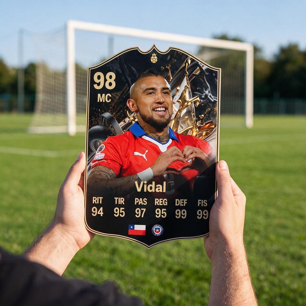 Diseño 1 — carta de Vidal en la cancha — Regalos de Fútbol