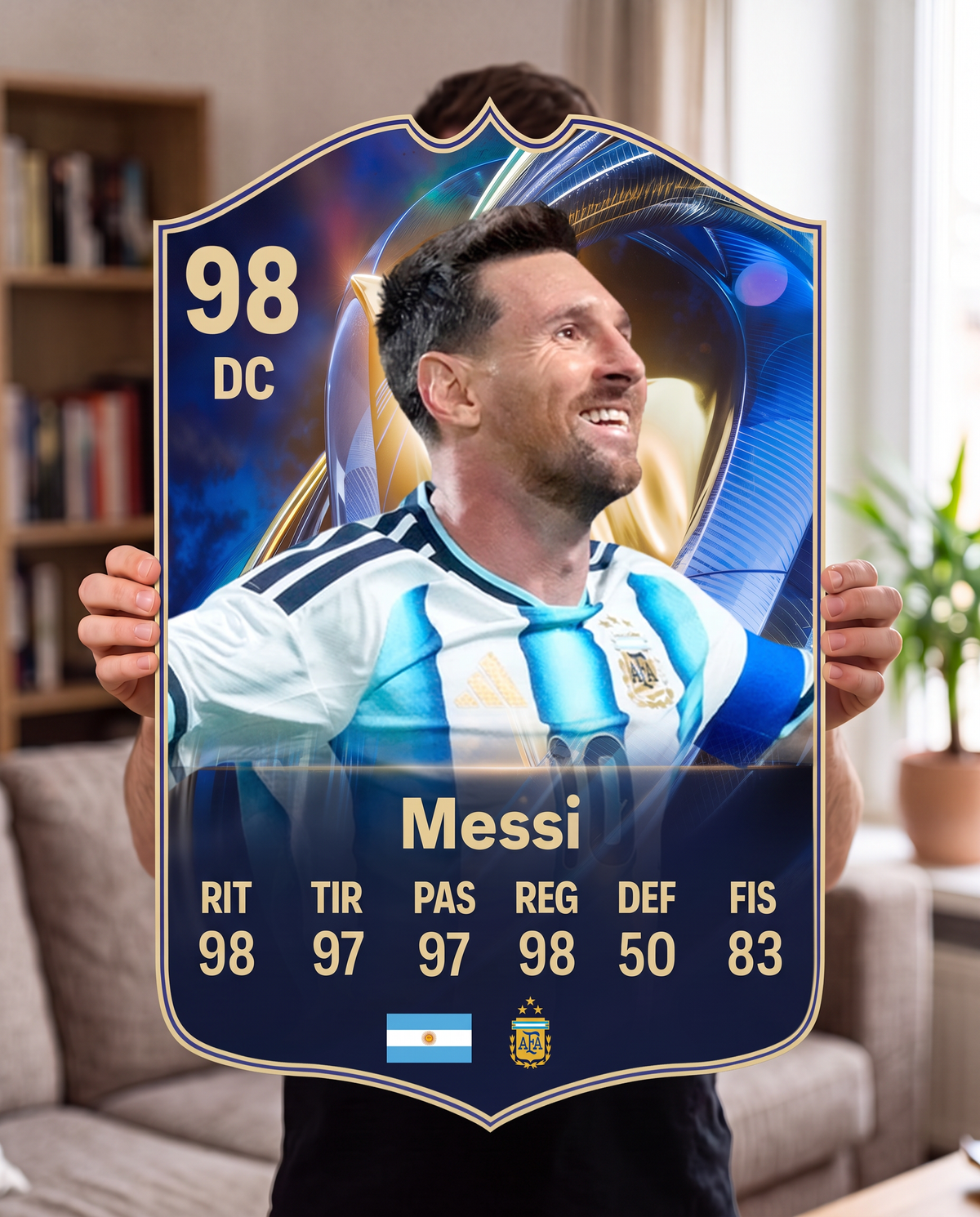 Diseño 3 — carta gigante de Messi — Regalos de Fútbol