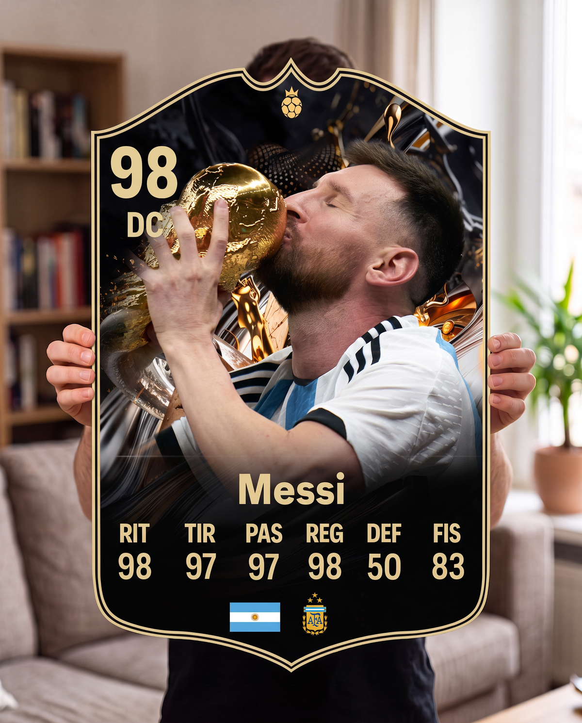 Diseño 2 — carta gigante de Messi — Regalos de Fútbol