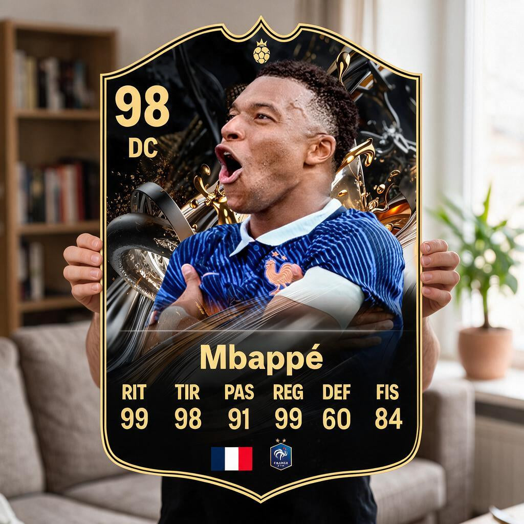 Diseño 2 — carta gigante de Mbappé — Regalos de Fútbol