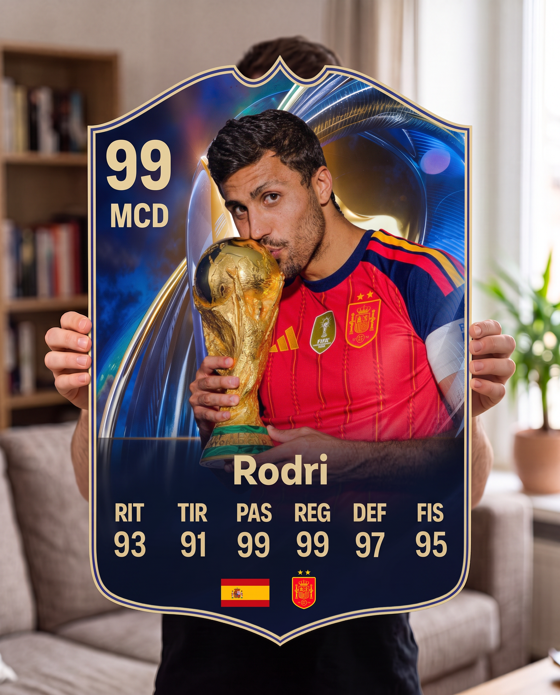 Carta gigante de Rodri tamaño Grande — Regalos de Fútbol