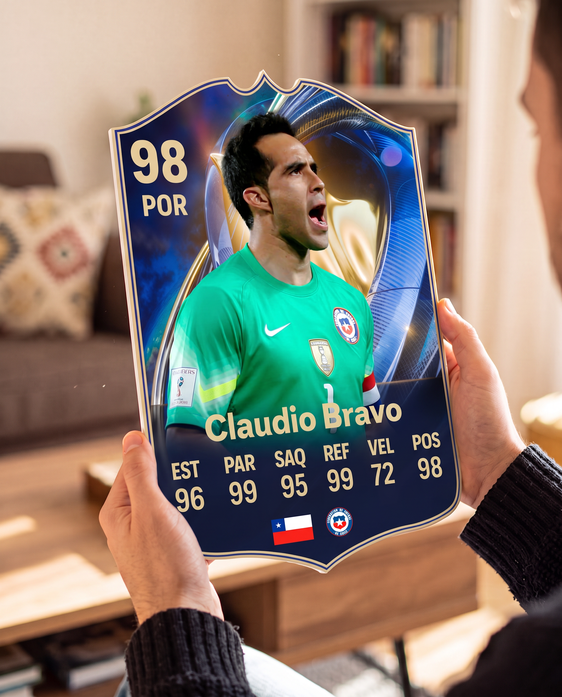 Carta de Claudio Bravo en las manos — foamex 5 mm — Regalos de Fútbol