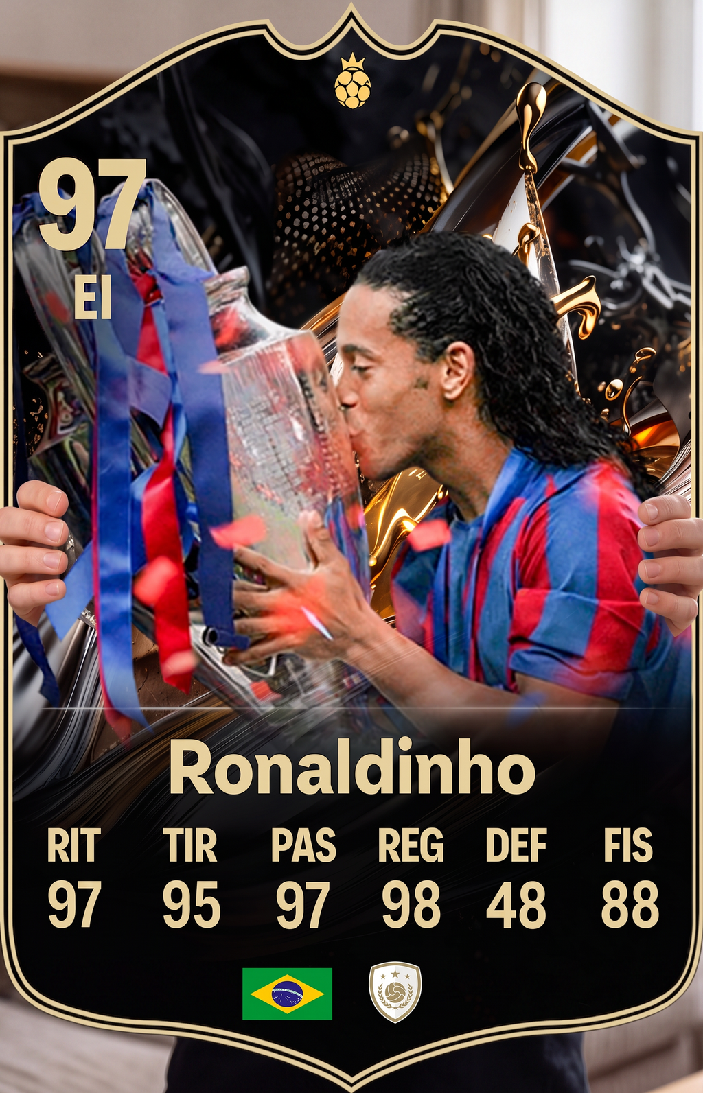 Carta gigante de Ronaldinho tamaño Grande — Regalos de Fútbol