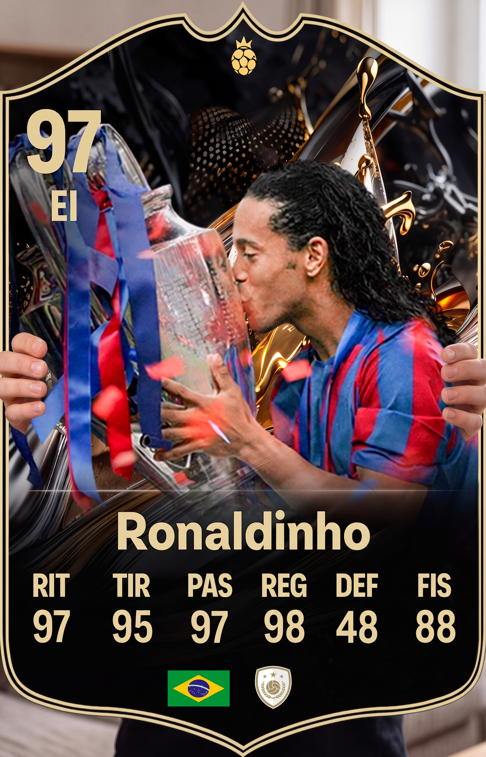 Carta gigante de Ronaldinho tamaño Grande — Regalos de Fútbol