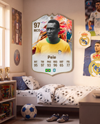 Carta de Pelé colgada en la pared de la pieza — Regalos de Fútbol