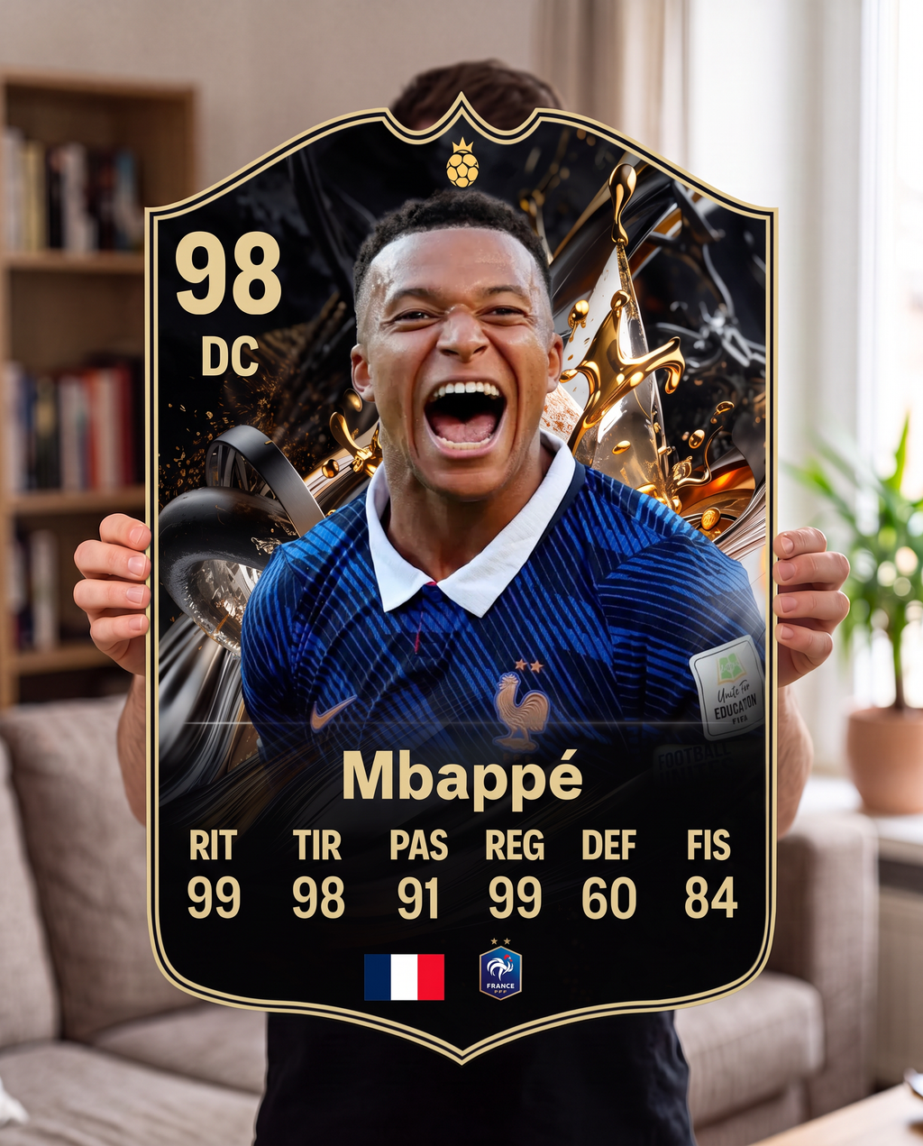 Diseño 8 — carta gigante de Mbappé — Regalos de Fútbol