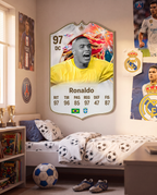 Carta de Ronaldo colgada en la pared de la pieza — Regalos de Fútbol