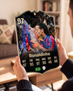Carta de Ronaldinho en las manos — foamex 5 mm — Regalos de Fútbol
