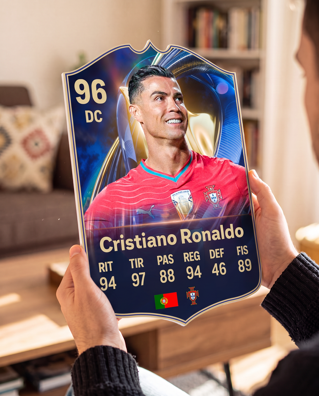 Carta de Cristiano Ronaldo en las manos — foamex 5 mm — Regalos de Fútbol