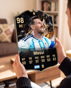 Diseño 4 — carta de Messi en las manos — Regalos de Fútbol