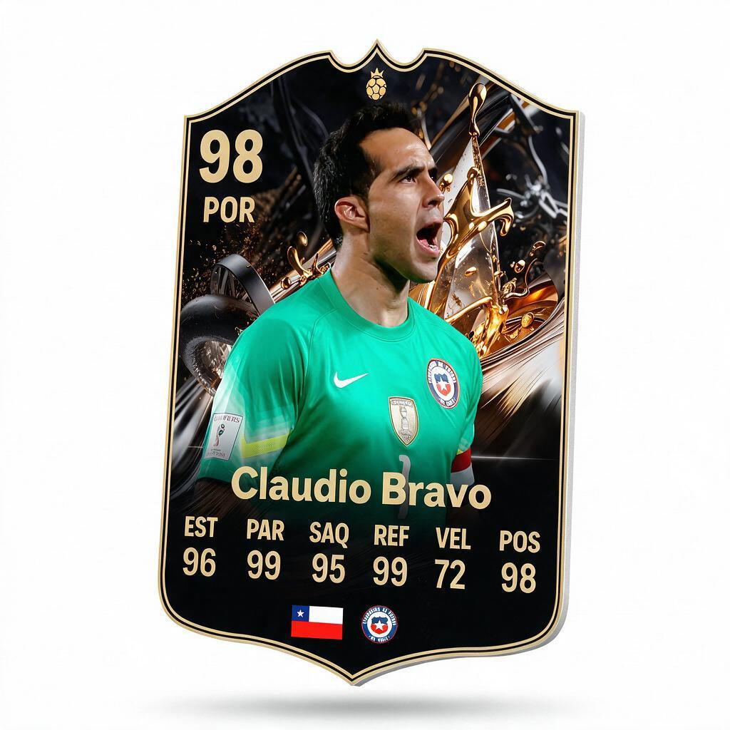 Diseño 2 — carta 3D de Claudio Bravo en foamex — Regalos de Fútbol