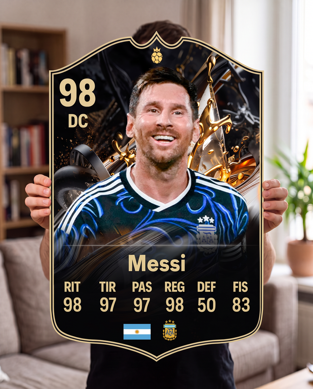 Diseño 5 — carta gigante de Messi — Regalos de Fútbol