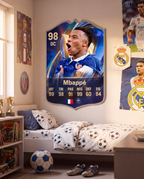 Diseño 5 — carta de Mbappé en la pared — Regalos de Fútbol