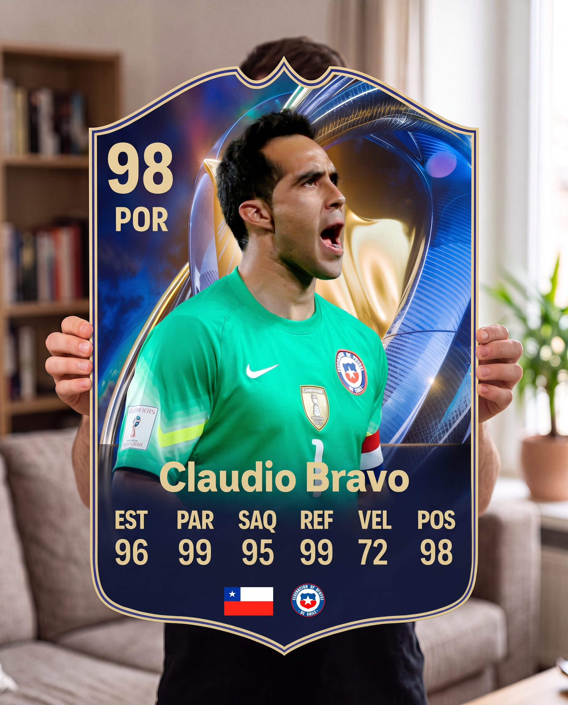 Carta gigante de Claudio Bravo tamaño Grande — Regalos de Fútbol