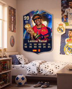 Diseño 3 — carta de Lamine Yamal en la pared — Regalos de Fútbol