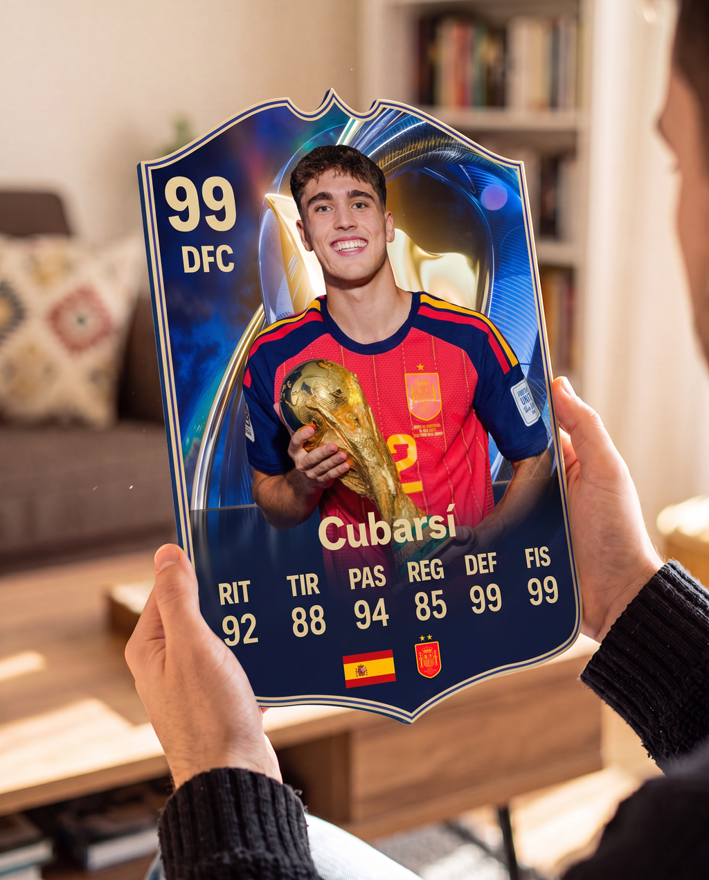 Carta de Cubarsí en las manos — foamex 5 mm — Regalos de Fútbol