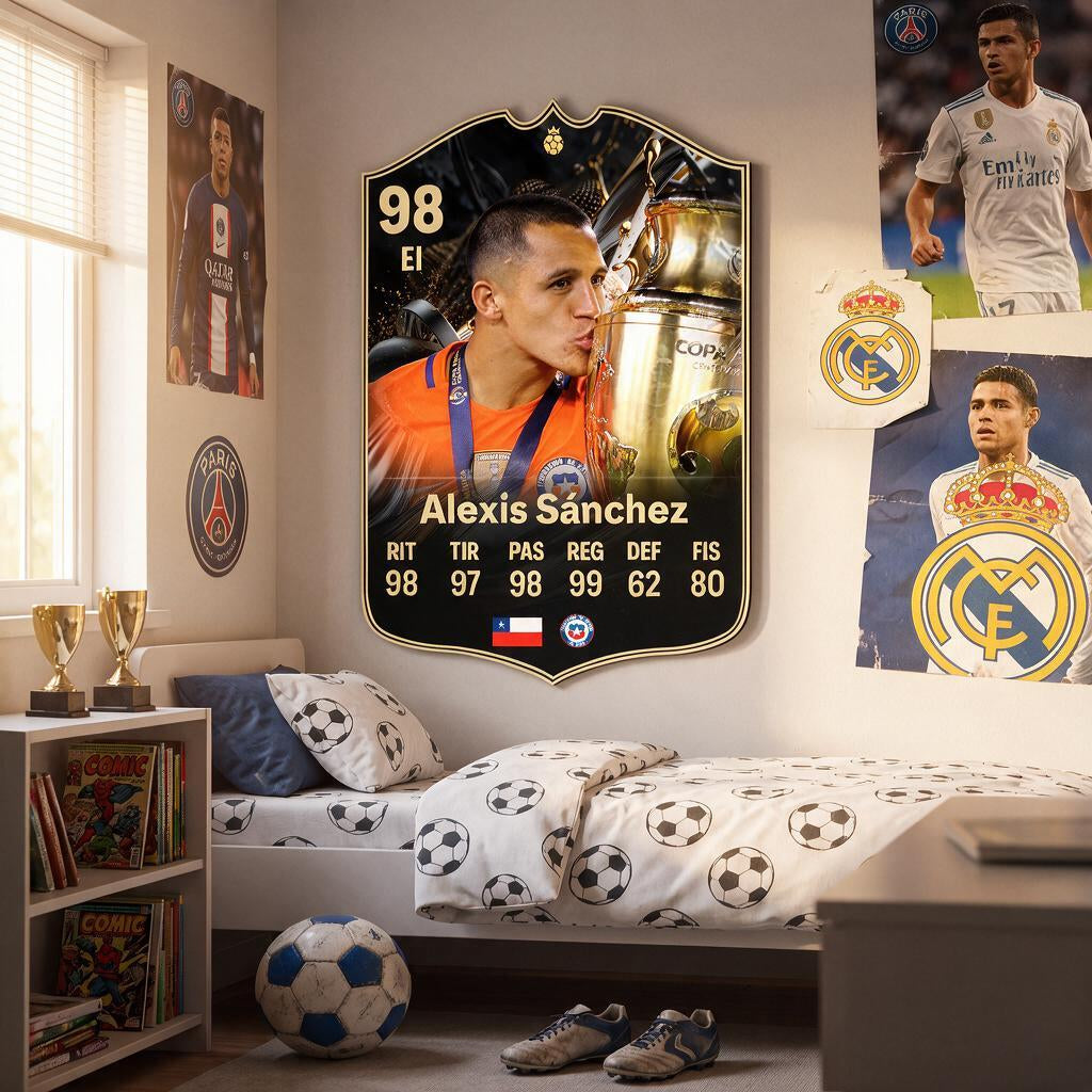 Diseño 1 — carta de Alexis en la pared — Regalos de Fútbol