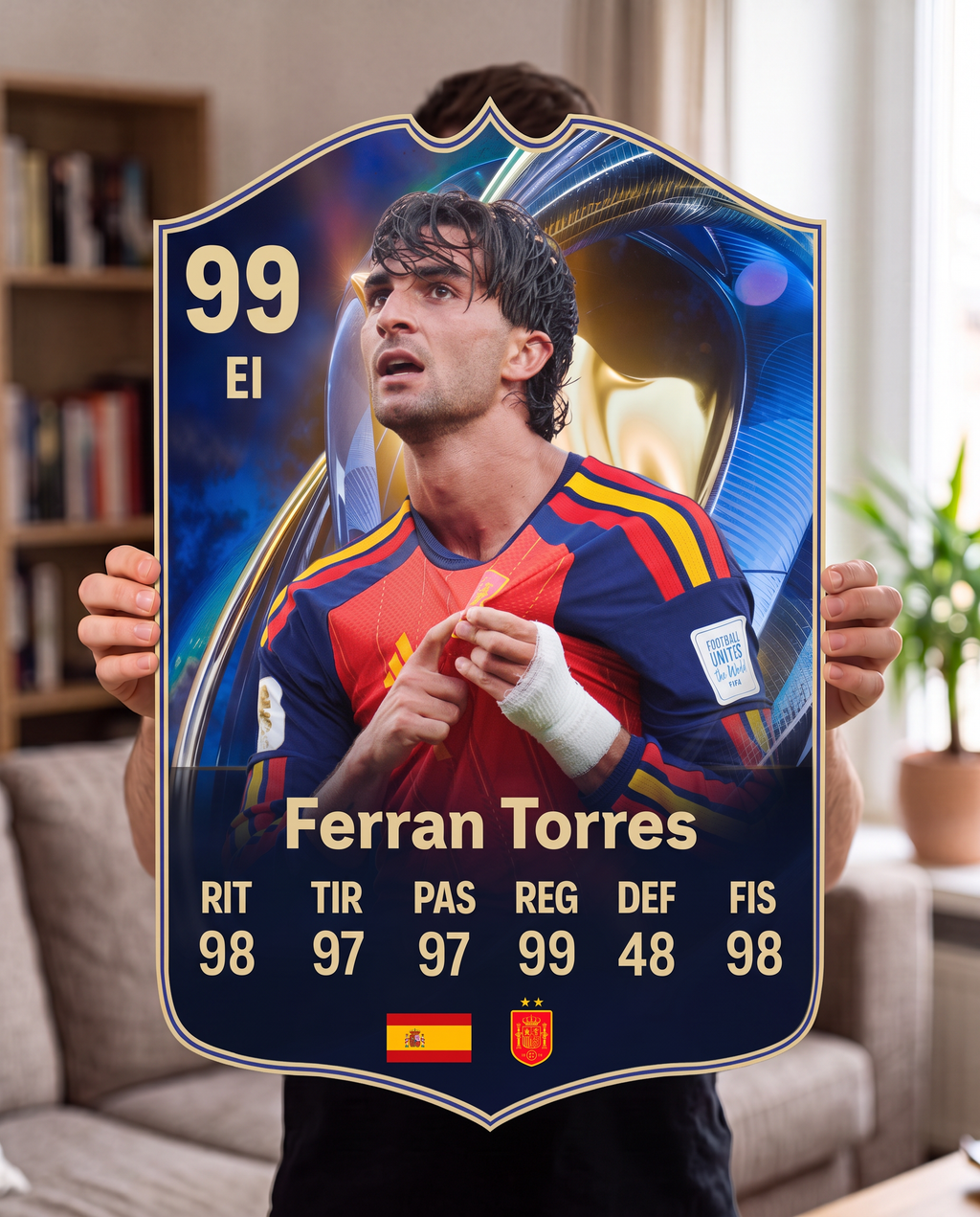 Diseño 3 — carta gigante de Ferran Torres — Regalos de Fútbol