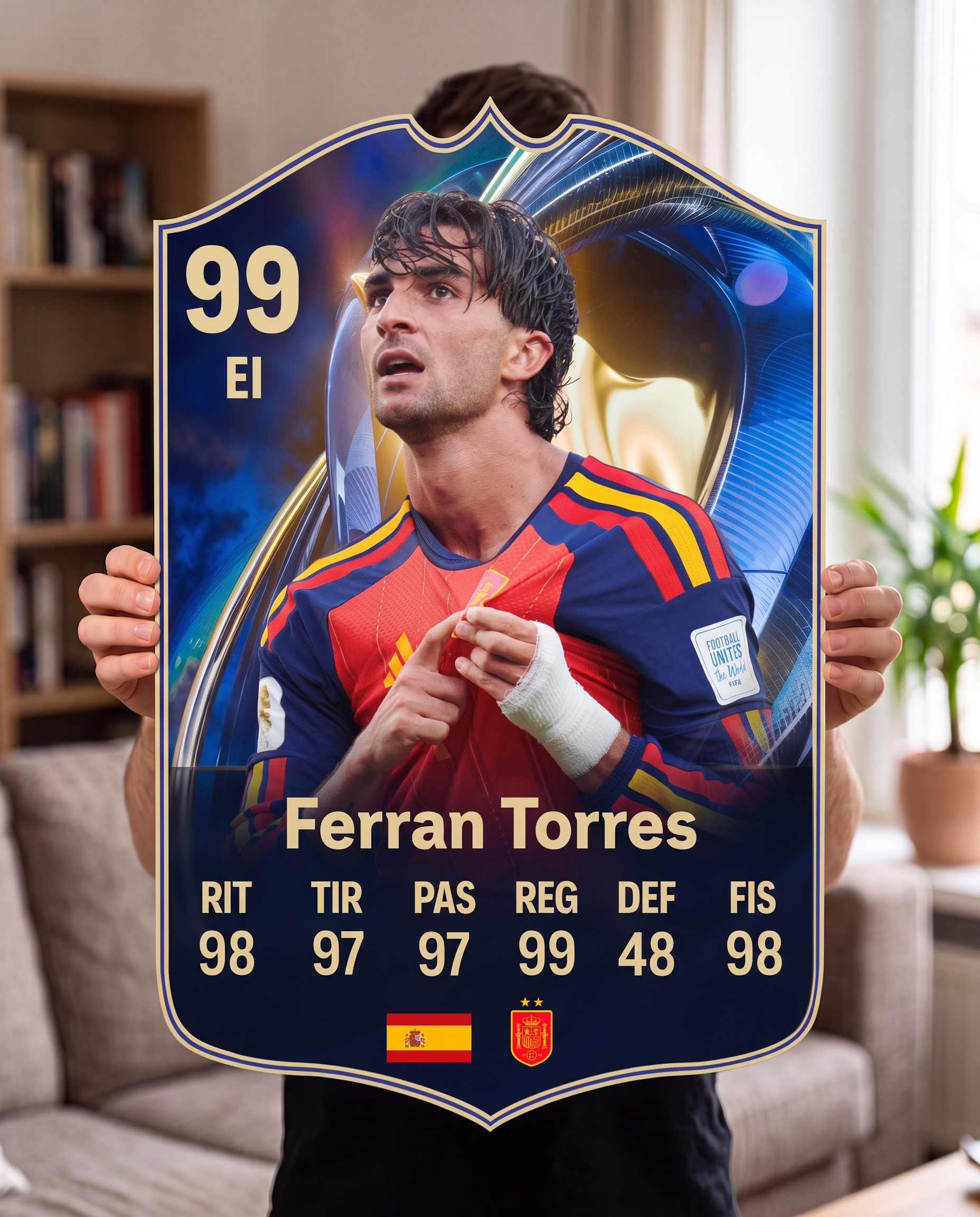 Diseño 3 — carta gigante de Ferran Torres — Regalos de Fútbol