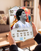 Carta de Maradona en las manos — foamex 5 mm — Regalos de Fútbol