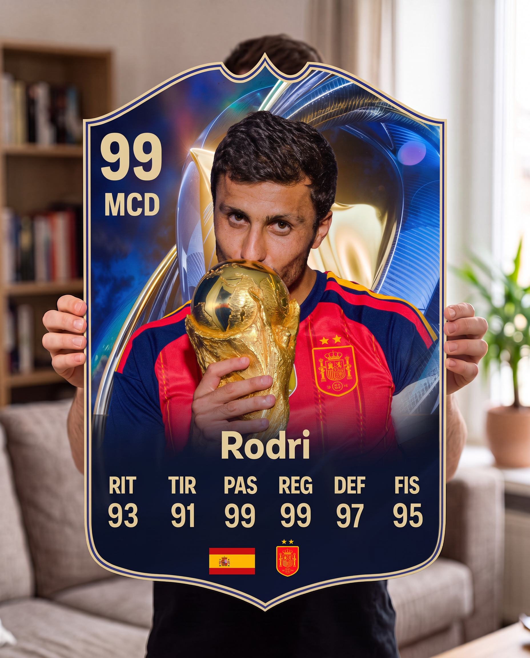 Diseño 2 — carta gigante de Rodri — Regalos de Fútbol
