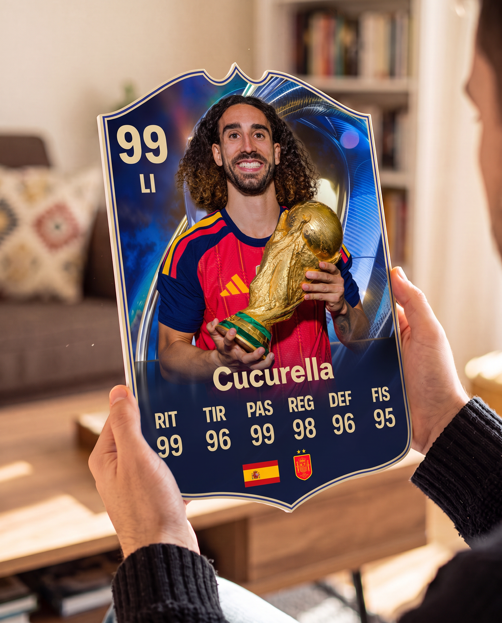 Carta de Cucurella en las manos — foamex 5 mm — Regalos de Fútbol