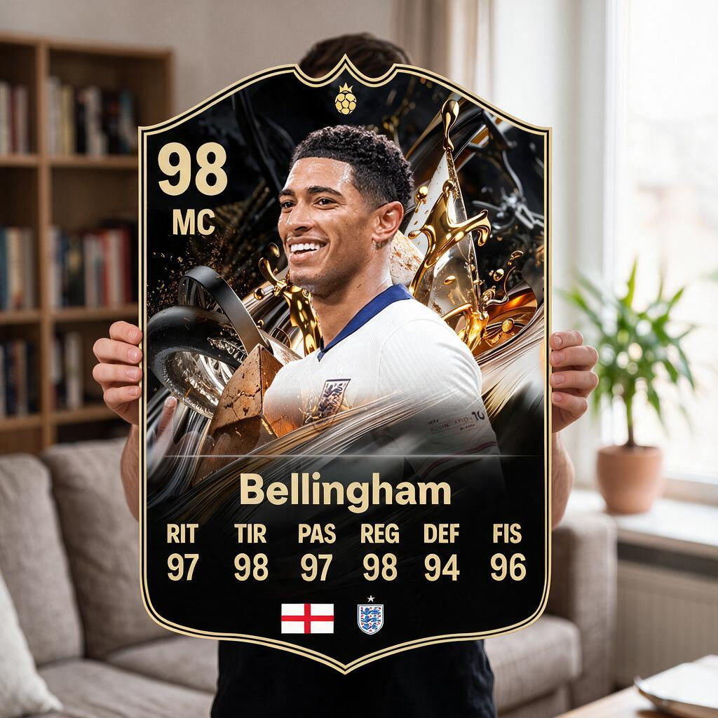 Diseño 5 — carta gigante de Bellingham — Regalos de Fútbol